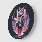 Stijlvolle Cute Kat Ontwerp Grote Klok (Hoek)