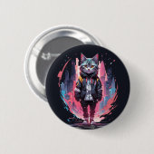 Stijlvolle Cute Kat Ontwerp Ronde Button 5,7 Cm (Voorkant /achterkant)