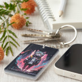 Stijlvolle Cute Kat Ontwerp Sleutelhanger (Voorkant Rechts)