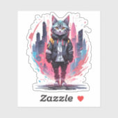 Stijlvolle Cute Kat Ontwerp Sticker (Vel)