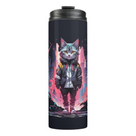 Stijlvolle Cute Kat Ontwerp Thermosbeker