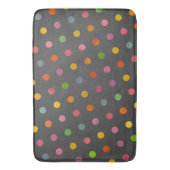 Stijlvolle Cute Moderne Grijze Meerkleurige Stippe Badmat (Voorkant Verticaal)