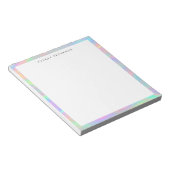 Stijlvolle Cute Pastel Abstracte Rand Aangepast Notitieblok (Schuin)