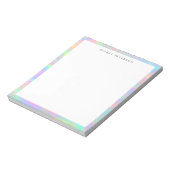 Stijlvolle Cute Pastel Abstracte Rand Aangepast Notitieblok (Linkerzijde)