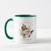 Stijlvolle Cute Watercolor Dinosaur | Monogrammok Mok (Links)