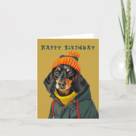 Stijlvolle Dachshund Kaart
