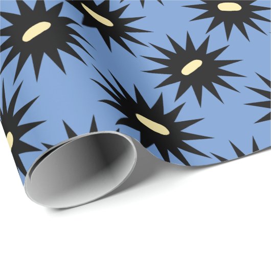 , stijlvolle Dahlia Art Deco-stijl Cadeaupapier (Rol Hoek)