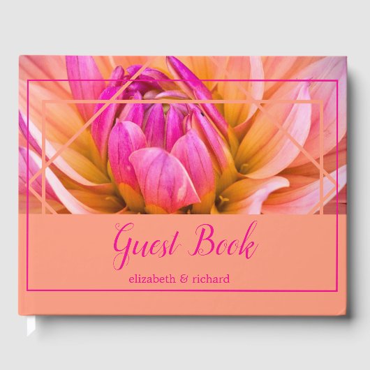 Stijlvolle Dahlia Gastenboek (Voorkant)