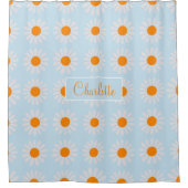 Stijlvolle Daisy Custom Name Douchegordijn (Voorkant)