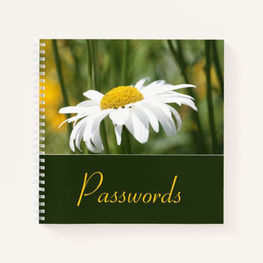 Stijlvolle Daisy Versierde Spiraal Notitieboek (Voorkant)