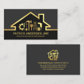 Stijlvolle Dak Gold Handyman Tools Lijst Visitekaartje (Voorkant / Achterkant)