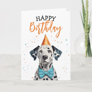 Stijlvolle Dalmatische Hond met Boog Stropdas Verj Kaart
