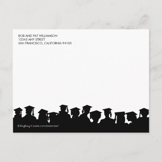 Stijlvolle Damask Afstuderen Aankondiging (roze) 3 (Achterkant)