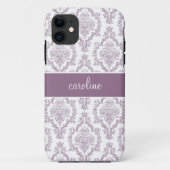Stijlvolle Damask iPhone cases (Paars) (Achterkant)