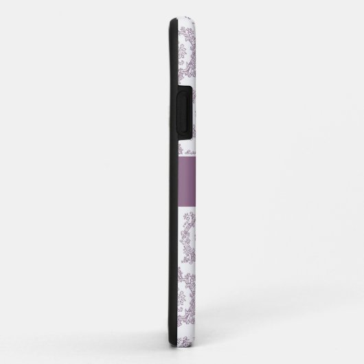 Stijlvolle Damask iPhone cases (Paars) (Achterkant/rechts)