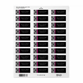 Stijlvolle Damask RSVP-Adresetiketten Etiket (Full Sheet)