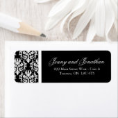 Stijlvolle Damask RSVP-Adresetiketten Etiket (Insitu)