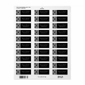 Stijlvolle Damask RSVP-Adresetiketten Etiket (Full Sheet)