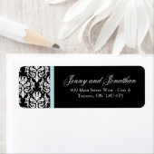 Stijlvolle Damask RSVP-Adresetiketten Etiket (Insitu)