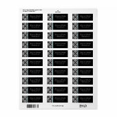 Stijlvolle Damask RSVP-Adresetiketten Etiket (Full Sheet)