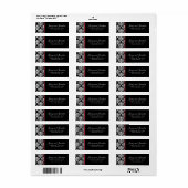 Stijlvolle Damask RSVP-Adresetiketten Etiket (Full Sheet)