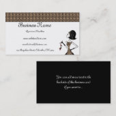 Stijlvolle dame met een Visitekaartje uit de schoe (Voorkant / Achterkant)