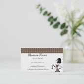 Stijlvolle dame met een Visitekaartje uit de schoe (Staand voorkant)