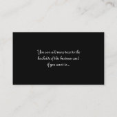 Stijlvolle dame met een Visitekaartje uit de schoe (Achterkant)