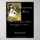 Stijlvolle dame - Poster voor speciale acties/afdr (Voorkant)