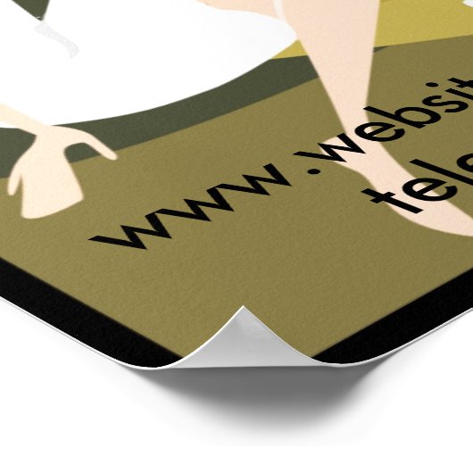 Stijlvolle dame - Poster voor speciale acties/afdr (Hoek)