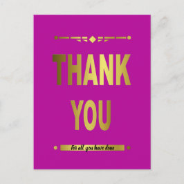 Stijlvolle Dank Je Wel Gouden Typografie Briefkaart