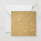 Stijlvolle dank u Business QR Code Gold Glitters Notitiekaartje (Achterkant)