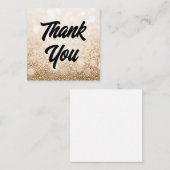 stijlvolle dank u gouden lichten luxe bruiloft notitiekaartje (Voorkant / Achterkant)