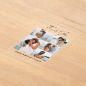 Stijlvolle dank u Modern Script 5 foto's bruiloft Acryl Uitnodigingen (Laagn)