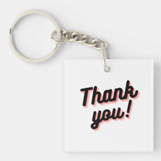 Stijlvolle dankbaarheid fob sleutelhanger (voorkant)