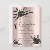 Stijlvolle Dark Rozen Gothic Roos Gold Kaart (Voorkant)