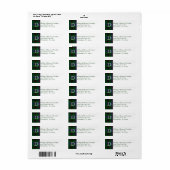 Stijlvolle Davidson Plaid Monogram Aangepaste labe Etiket (Full Sheet)
