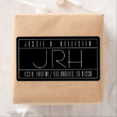 Stijlvolle Deco-sfeer | zwart-wit retouradres verz Etiket (Insitu)