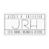 Stijlvolle Deco Vibe Retouradres Verzending Etiket (Voorkant)