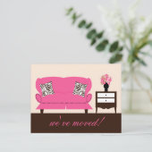 Stijlvolle Decor Moving Announcement Briefkaart (Staand voorkant)