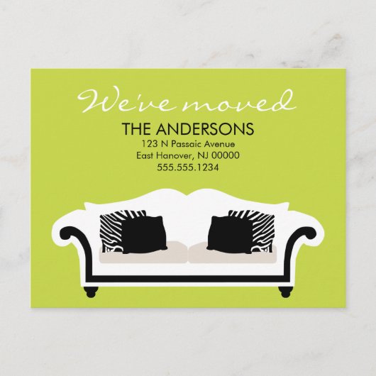 Stijlvolle Decor Verhuisaankondigingen Aankondigingskaart (Voorkant)