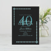 Stijlvolle decoraties Aqua Gem Verjaardag Kaart (Staand voorkant)