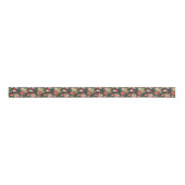 Stijlvolle decoratieve Vogels & Bloemenpatronen Grosgrain Lint (Voorkant)