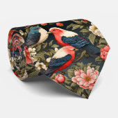 Stijlvolle decoratieve Vogels & Bloemenpatronen Stropdas (Opgerold)