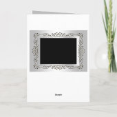 Stijlvolle decoratieve zilveren 60e huwelijksjubil kaart (Achterkant)