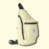 Stijlvolle delicate wilde bloemen geel sling bag