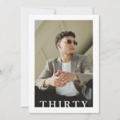 Stijlvolle dertig Fotostrip 30e verjaardag Kaart (Achterkant)