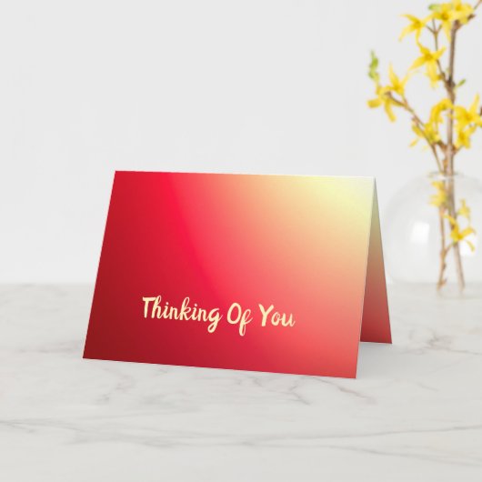 Stijlvolle Designer Red Kaart (Gele Bloem)