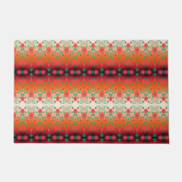 Stijlvolle deurmat met rood en zwart