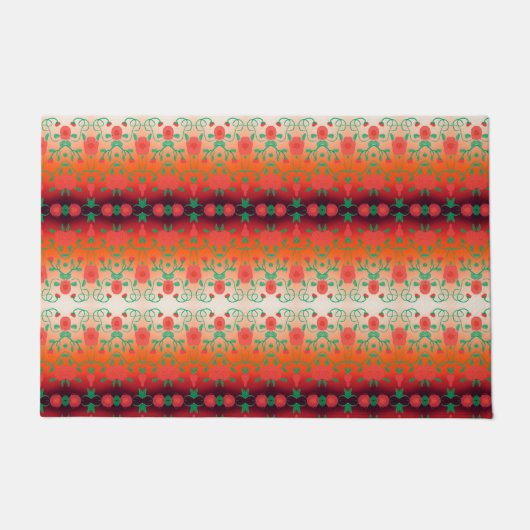 Stijlvolle deurmat met rood en zwart (Voorkant)